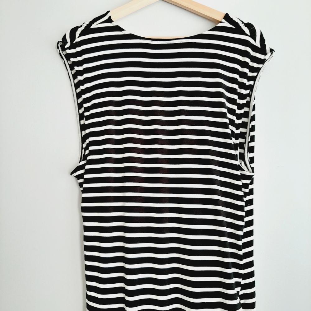 Mossimo Supply Co. Black and White Striped Midi Dress - Picture 7 of 10
